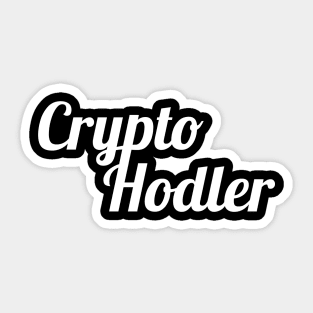 Crypto Hodler White Small Logo Sticker